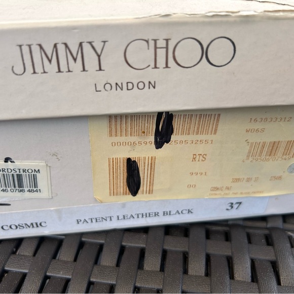 Jimmy Choo Cosmic 120 mm Black Patent Leather Heels Size 37 - Picture 7 of 12